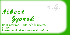 albert gyorok business card